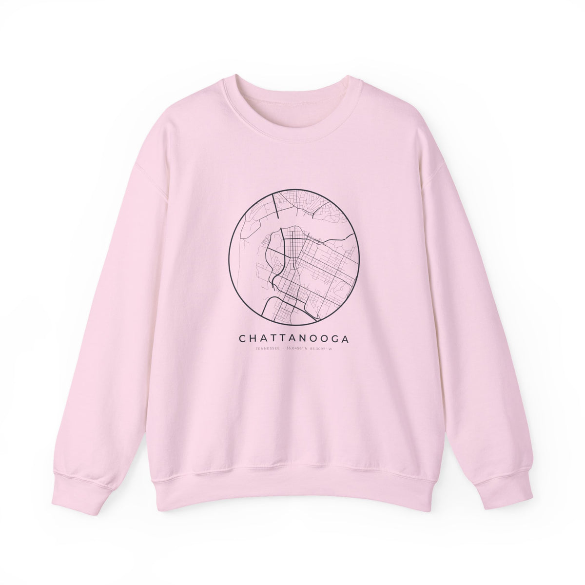 Chattanooga Street Map Crewneck Sweatshirt