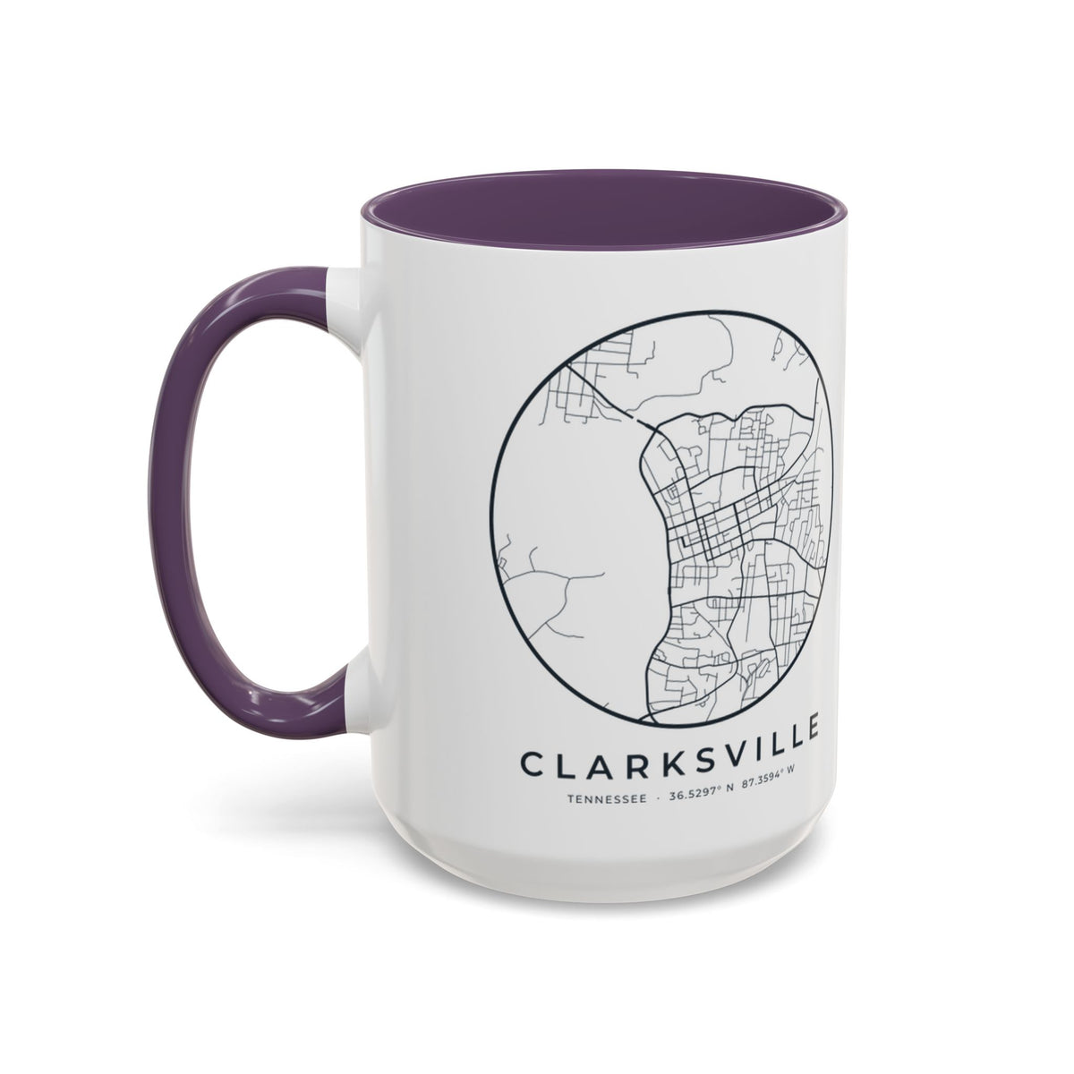 Clarksville Street Map Accent Mug