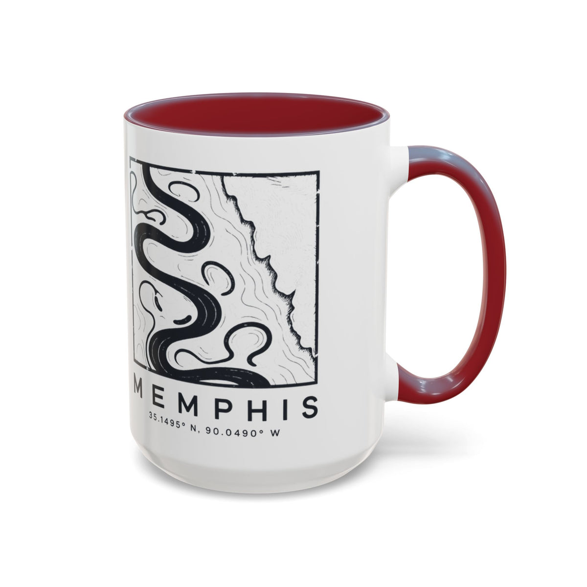 Memphis Topo Map Accent Mug