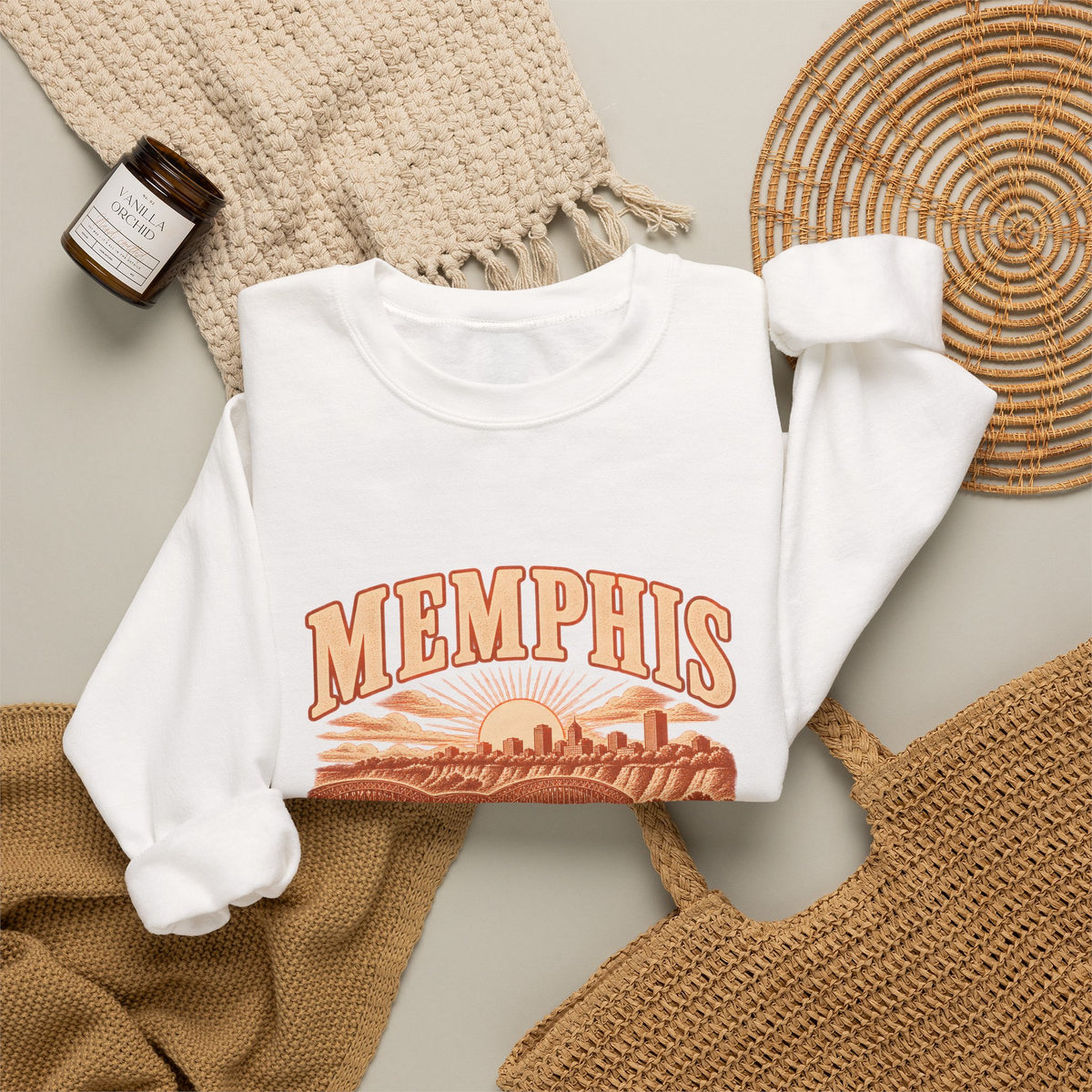 Memphis Engraved Valley Crewneck Sweatshirt