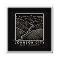 Johnson City Topo Map Magnet (Black)