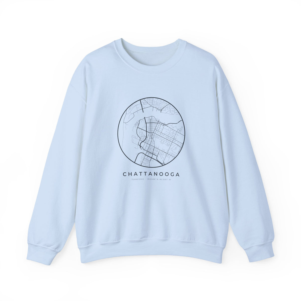 Chattanooga Street Map Crewneck Sweatshirt