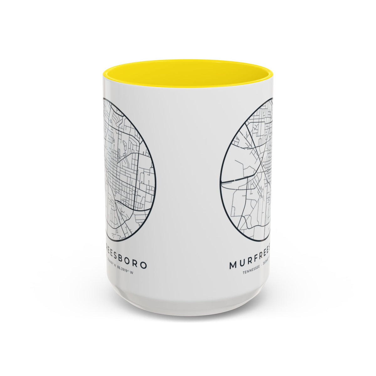 Murfreesboro Street Map Accent Mug