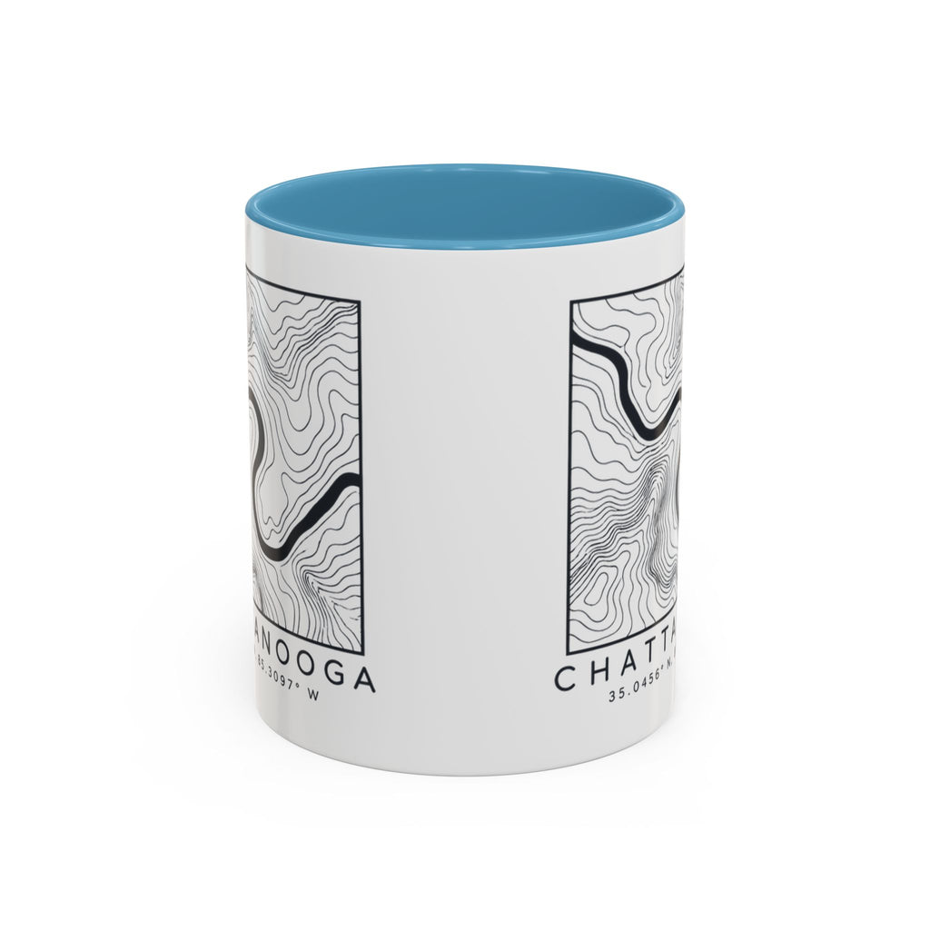 Chattanooga Topo Map Accent Mug