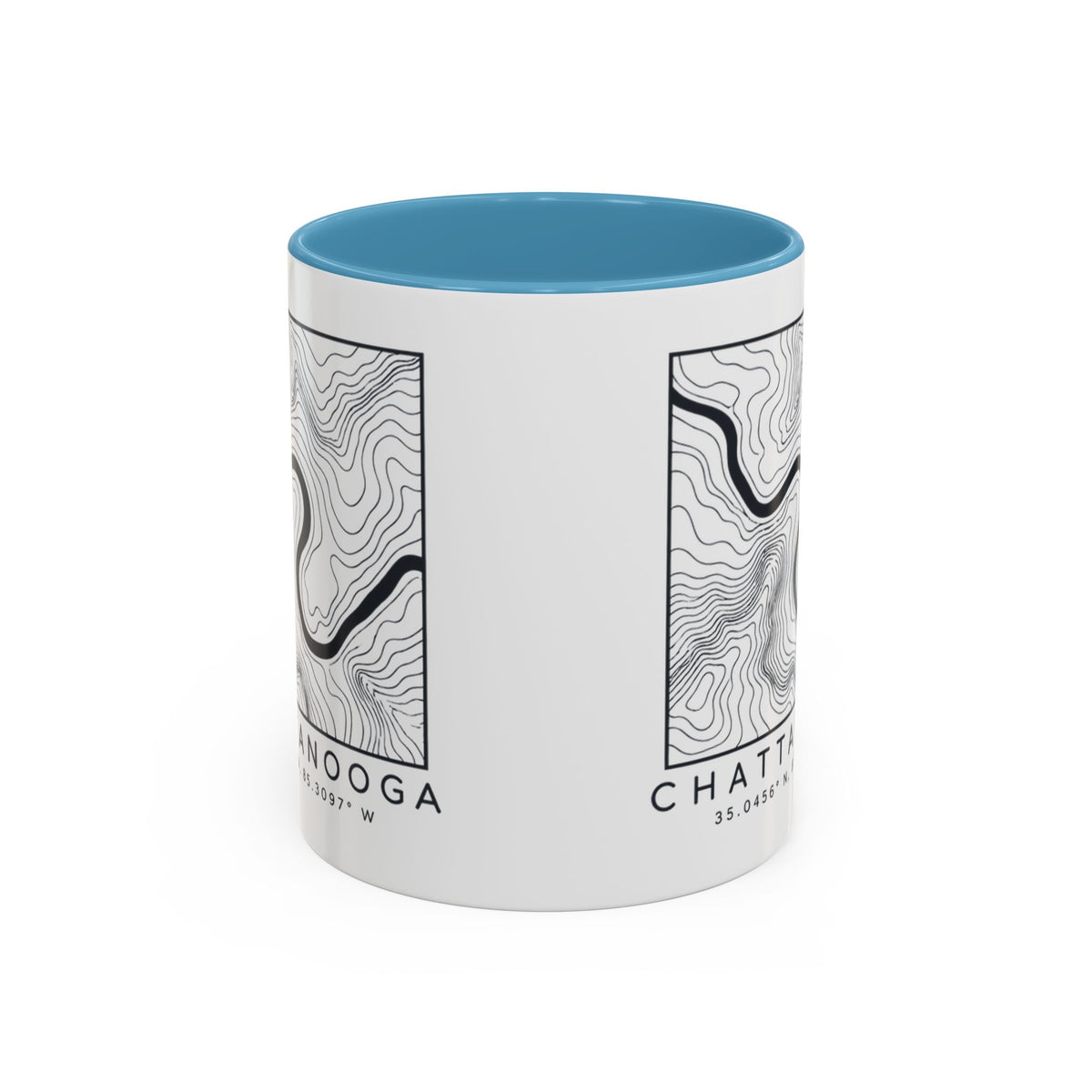 Chattanooga Topo Map Accent Mug