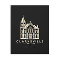 Clarksville Customs House Canvas Print (Black)