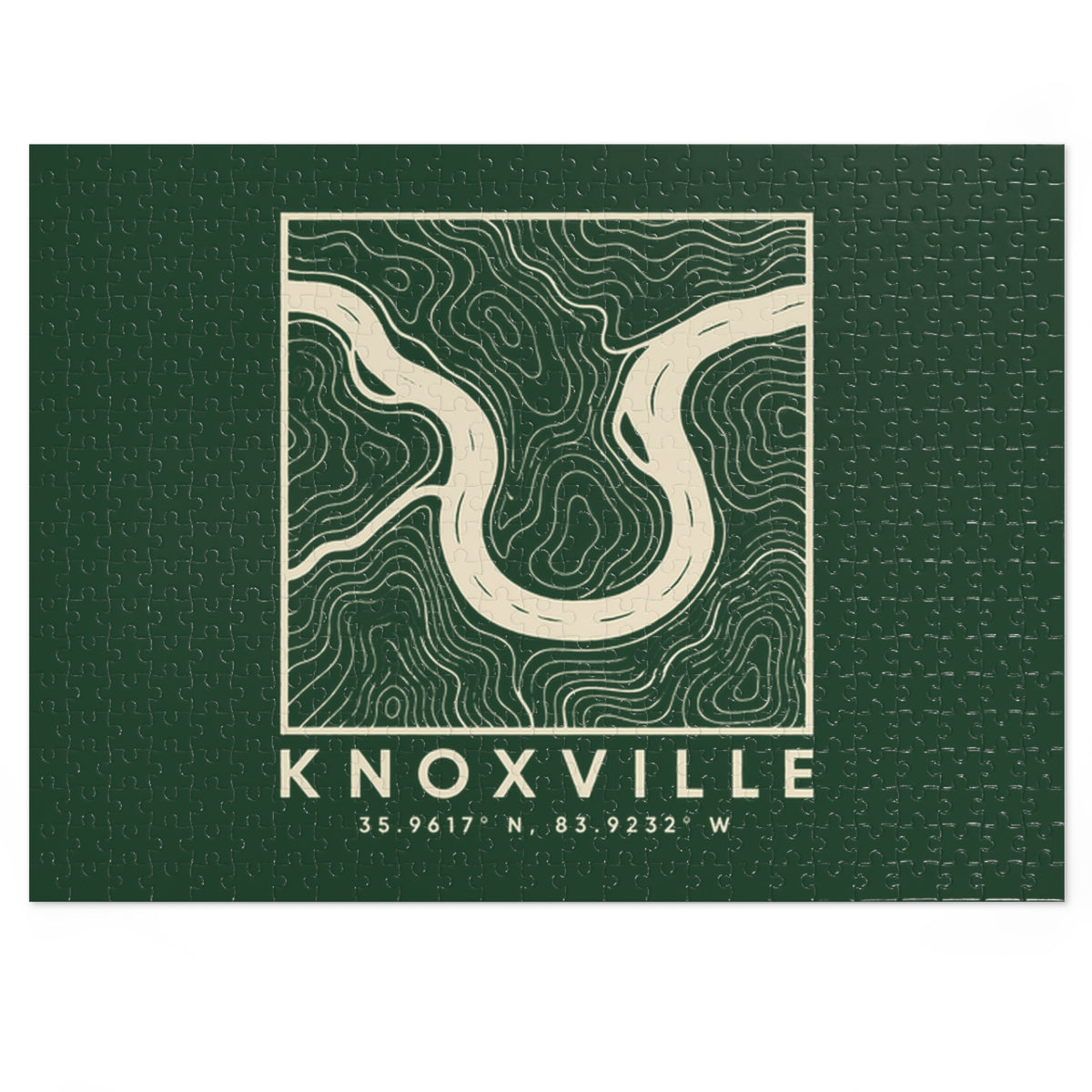 Knoxville Topo Map Puzzle (Forest Green)