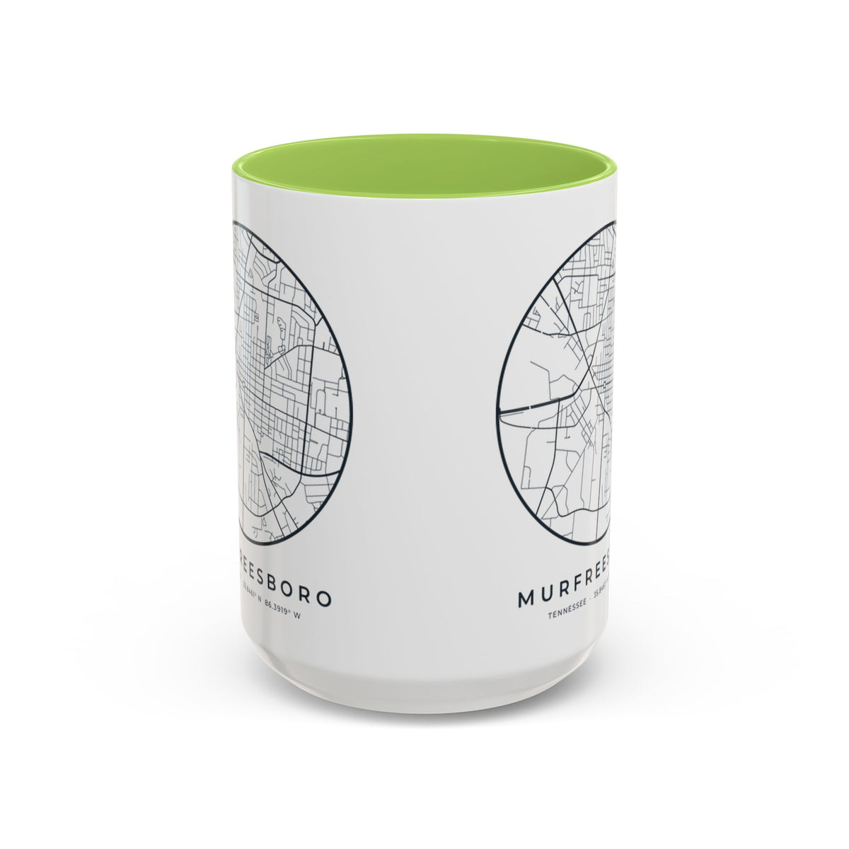 Murfreesboro Street Map Accent Mug
