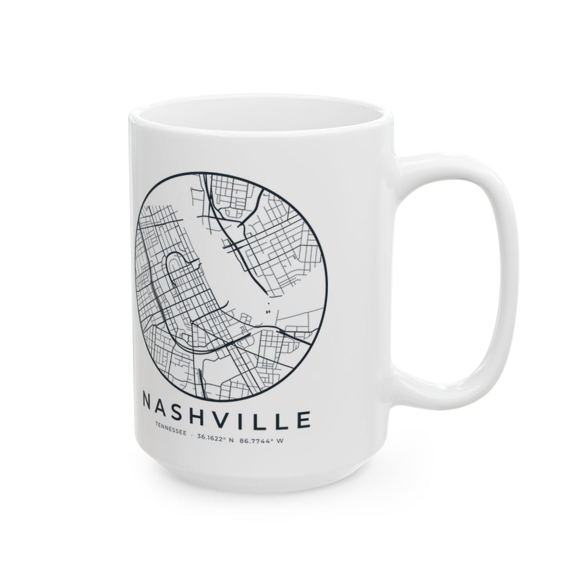 Nashville Street Map Mug