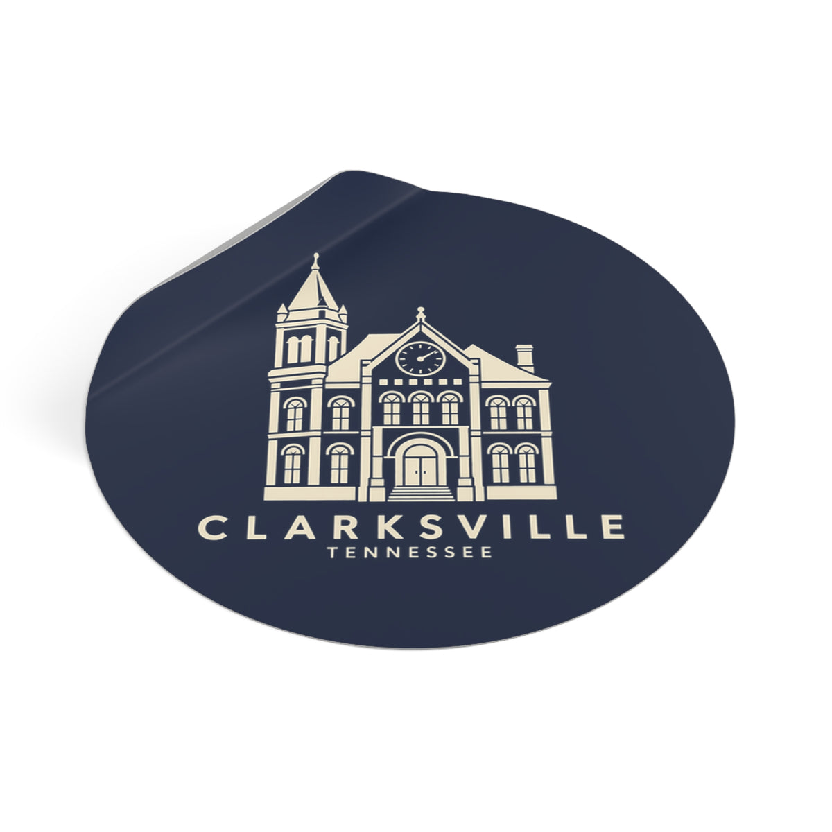 Clarksville Customs House Sticker (Navy)