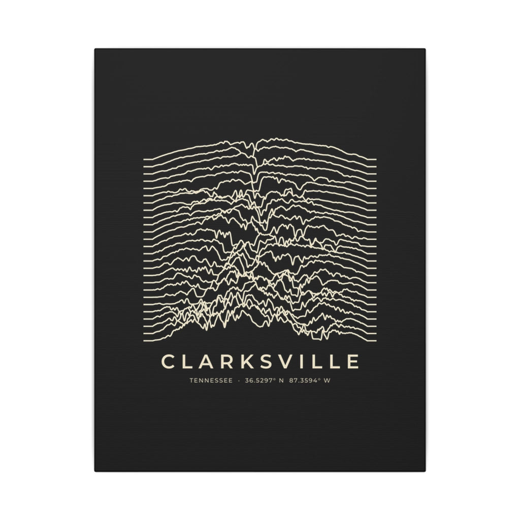 Clarksville Ridgeline Canvas Print (Black)