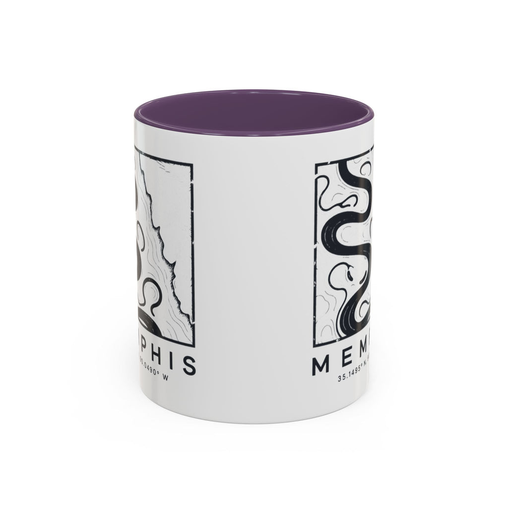 Memphis Topo Map Accent Mug