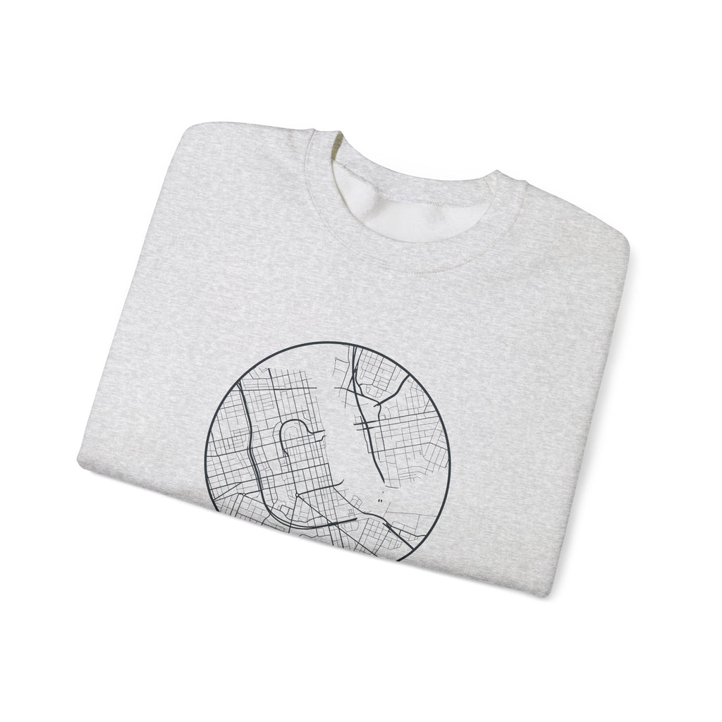 Nashville Street Map Crewneck Sweatshirt