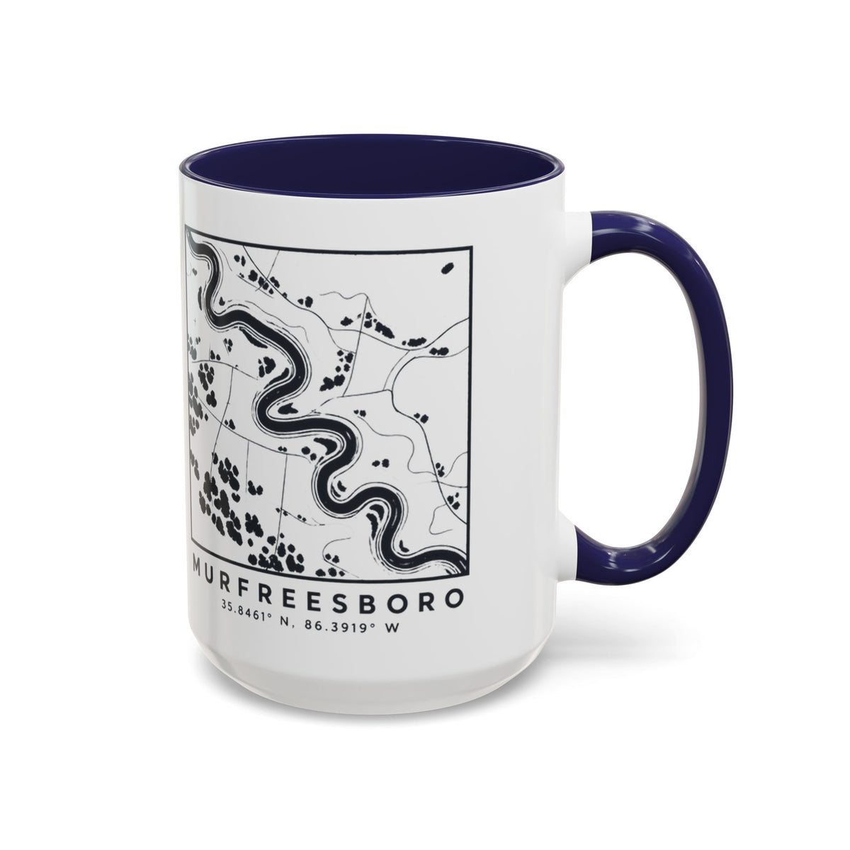 Murfreesboro Topo Map Accent Mug