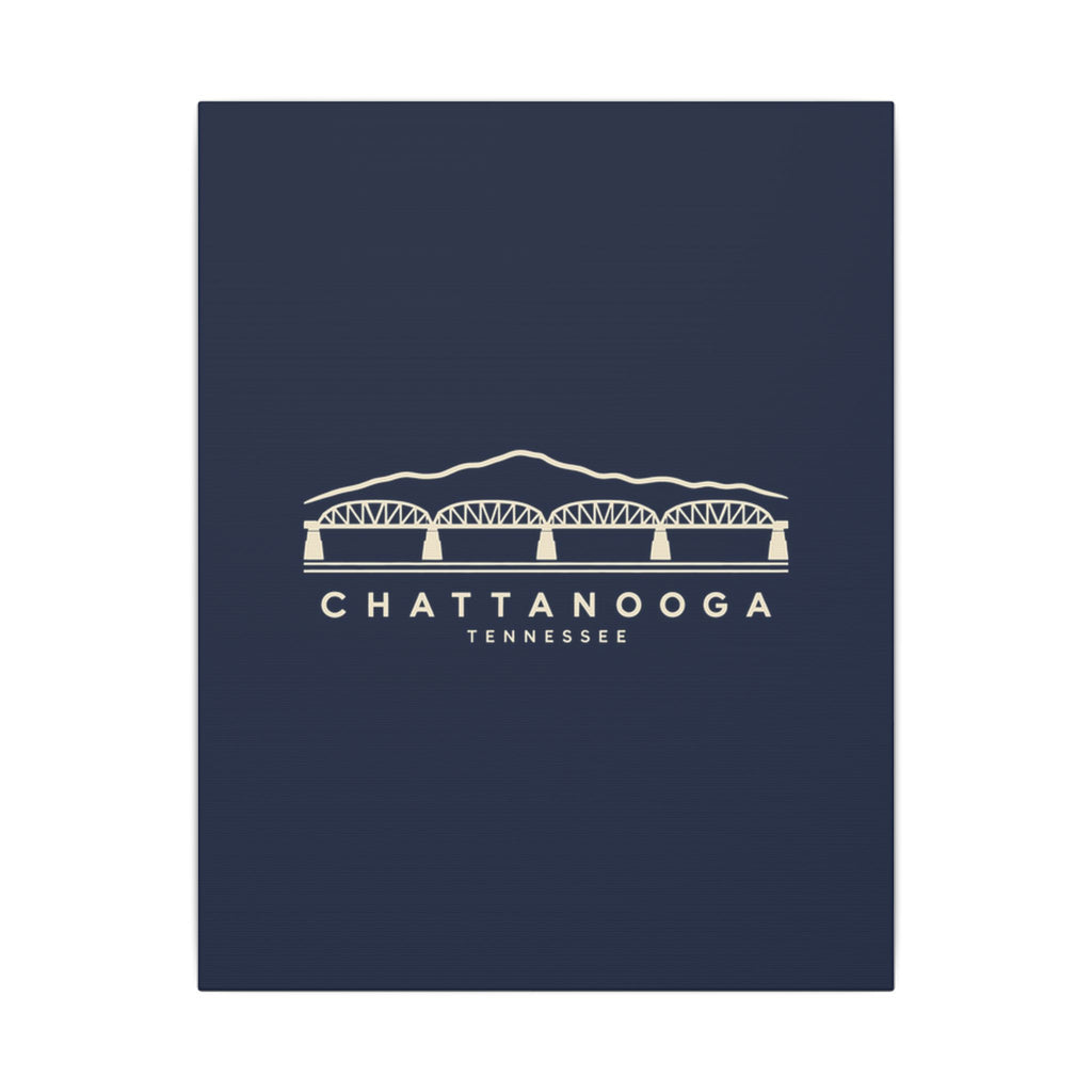 Chattanooga Walnut Street Bridge Canvas Print (Navy)