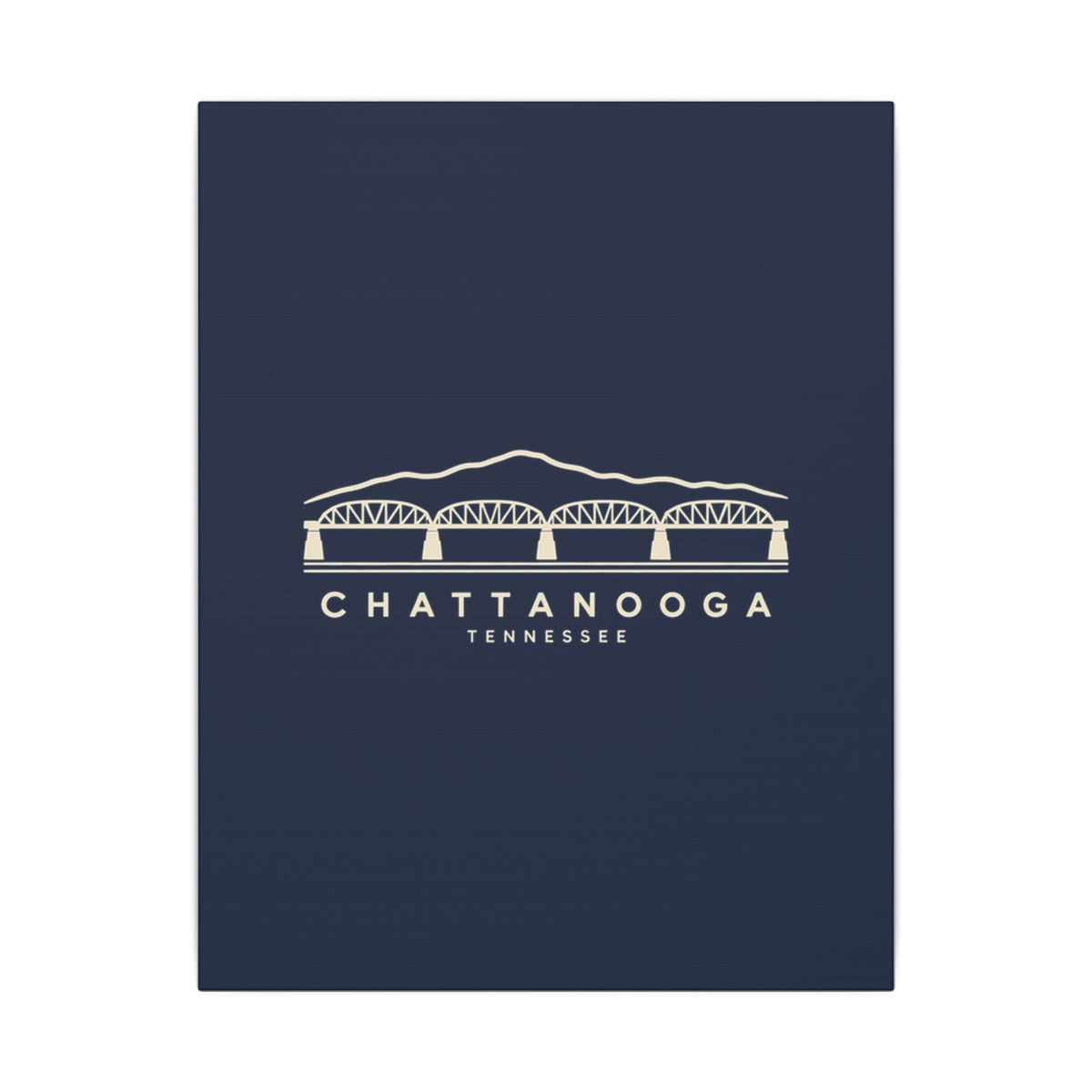 Chattanooga Walnut Street Bridge Canvas Print (Navy)