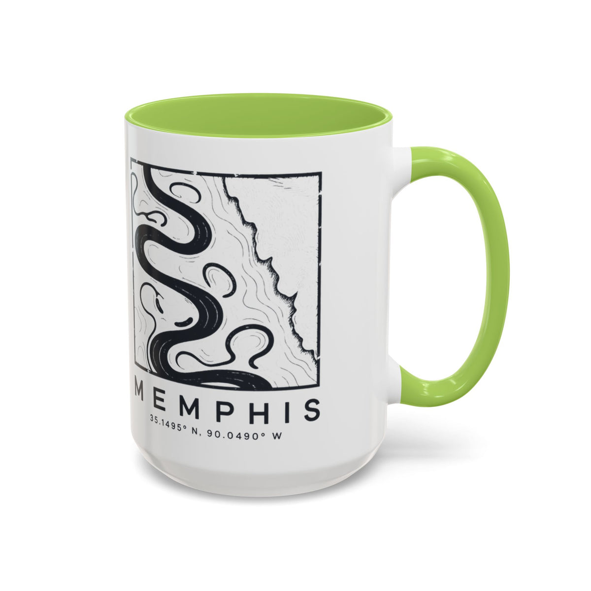 Memphis Topo Map Accent Mug
