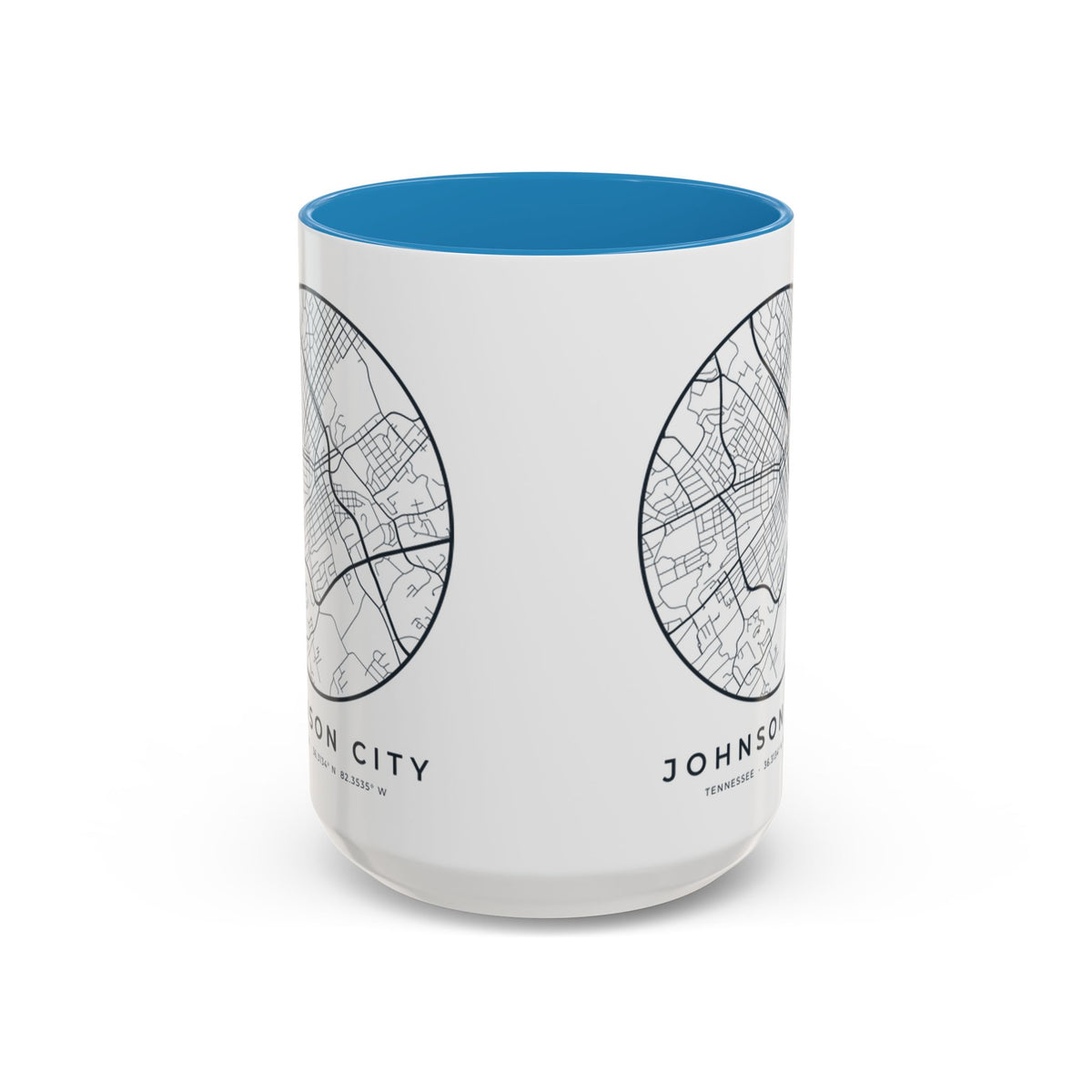 Johnson City Street Map Accent Mug