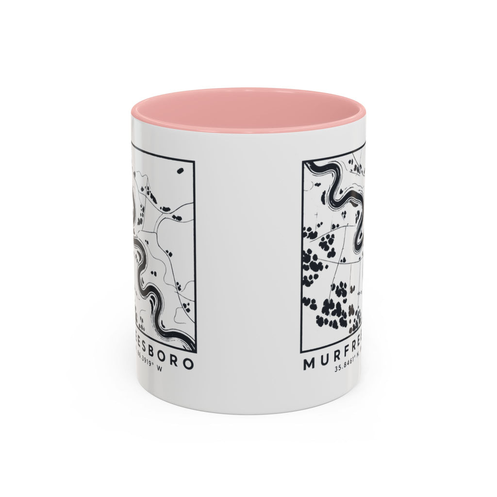 Murfreesboro Topo Map Accent Mug