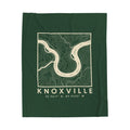 Knoxville Topo Map Blanket (Forest Green)