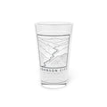 Johnson City Topo Map Pint Glass