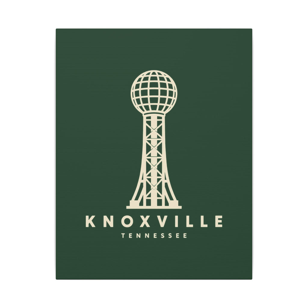 Knoxville Sunsphere Canvas Print (Forest Green)