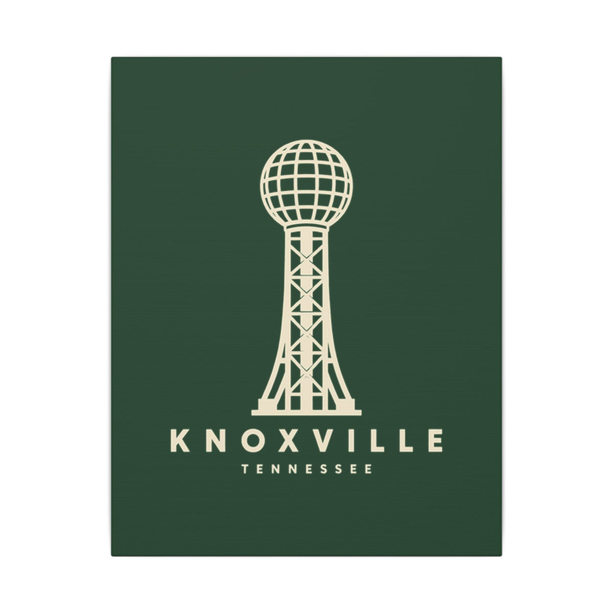 Knoxville Sunsphere Canvas Print (Forest Green)