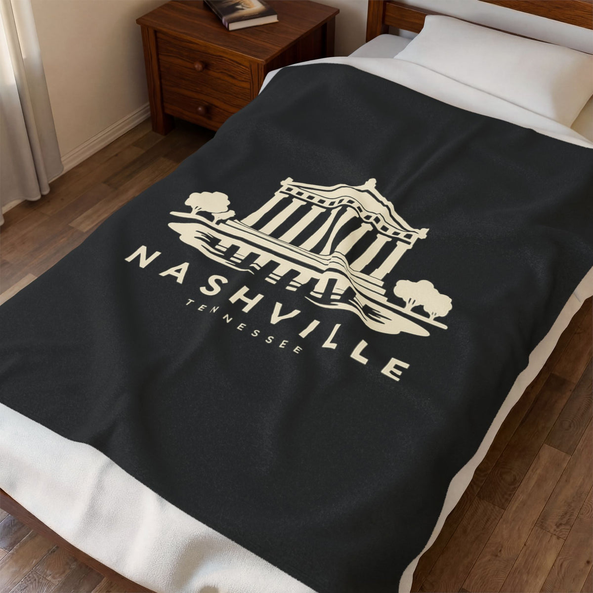 Nashville Parthenon Blanket (Black)