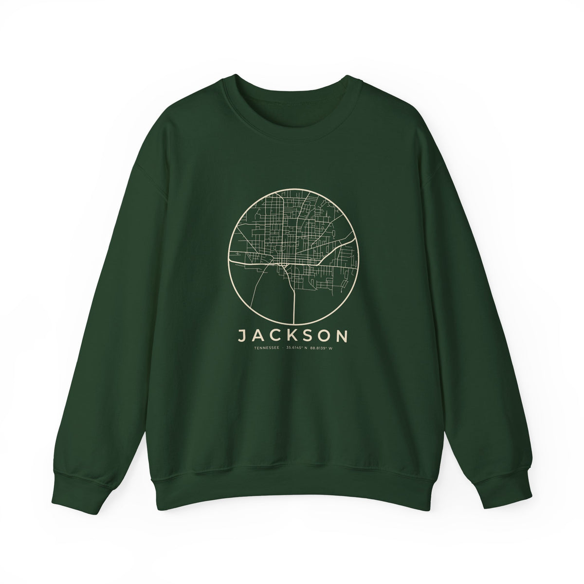 Jackson Street Map Crewneck Sweatshirt