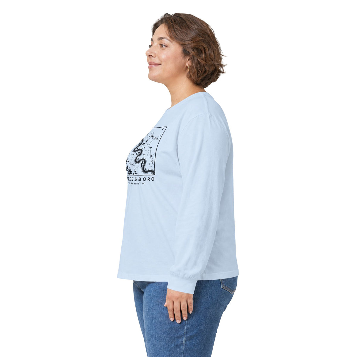Murfreesboro Topo Map Long Sleeve T-Shirt