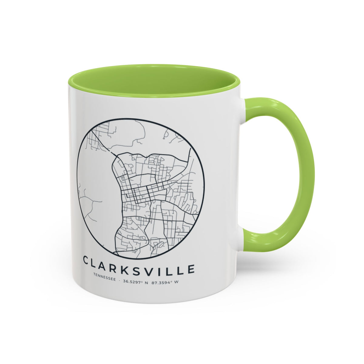 Clarksville Street Map Accent Mug