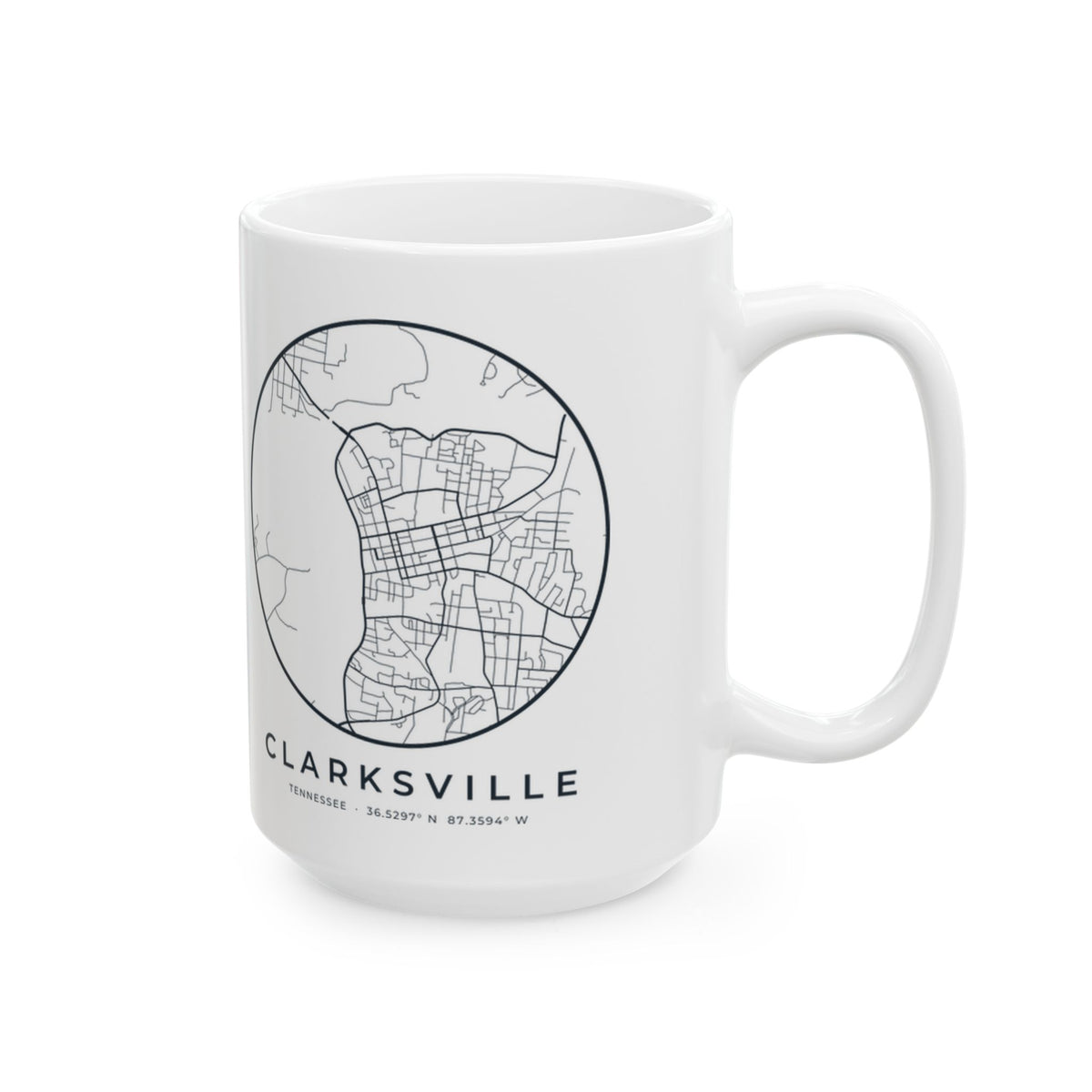 Clarksville Street Map Mug