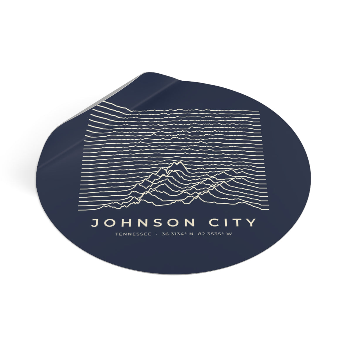 Johnson City Ridgeline Sticker (Navy)