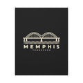 Memphis Hernando de Soto Bridge Canvas Print (Black)
