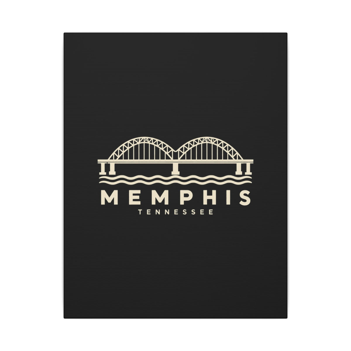 Memphis Hernando de Soto Bridge Canvas Print (Black)