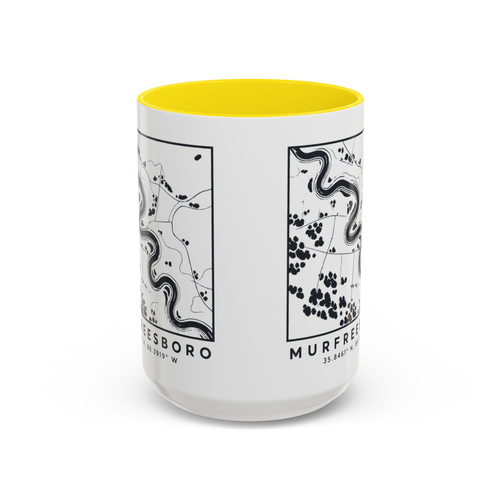 Murfreesboro Topo Map Accent Mug