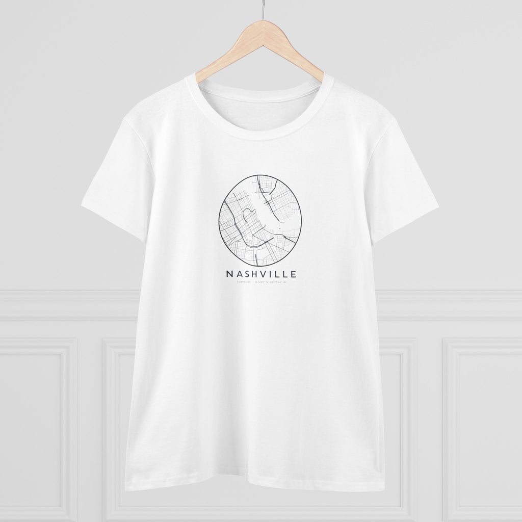 Nashville Street Map Women's T-Shirt