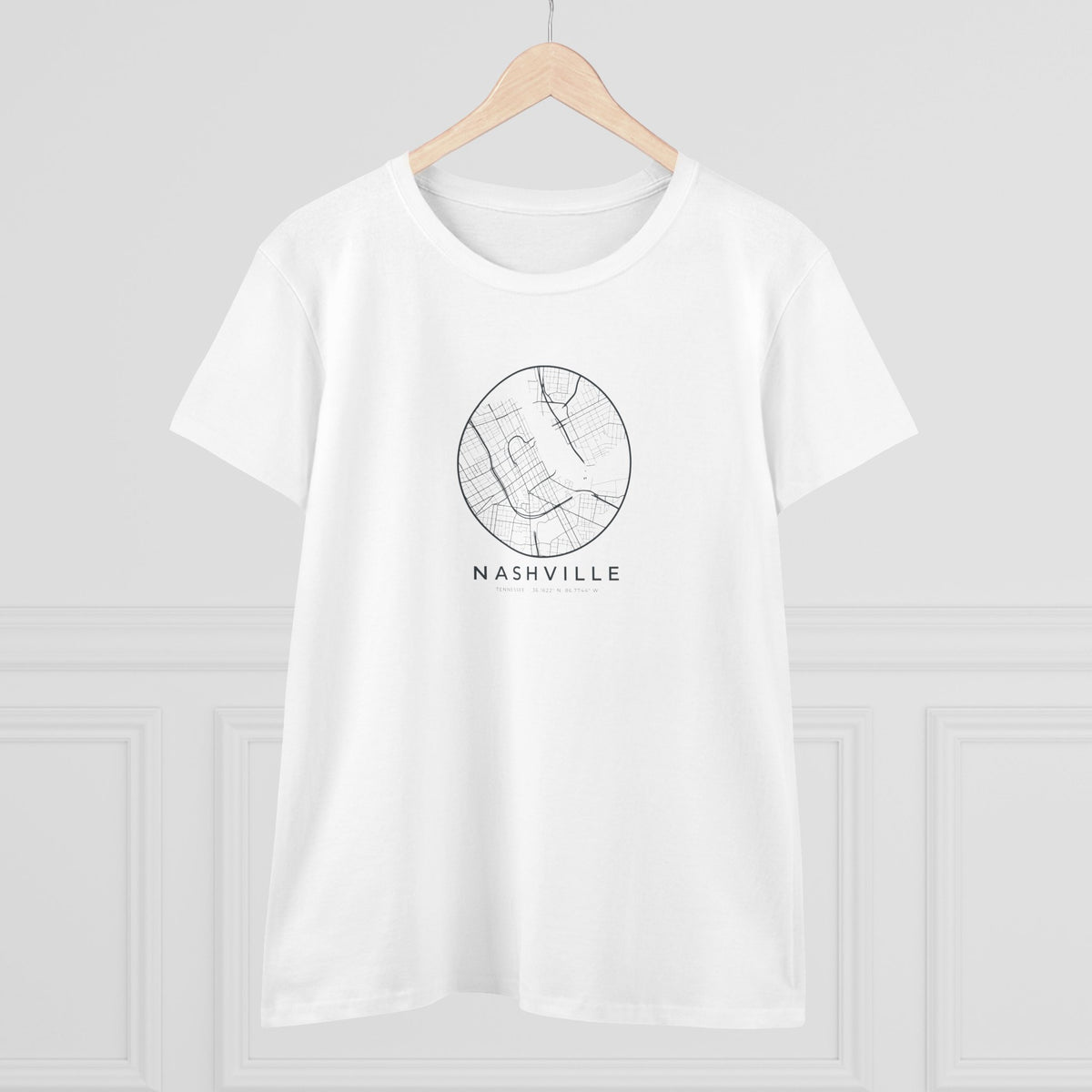Nashville Street Map Women's T-Shirt