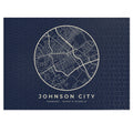 Johnson City Street Map Puzzle (Navy)
