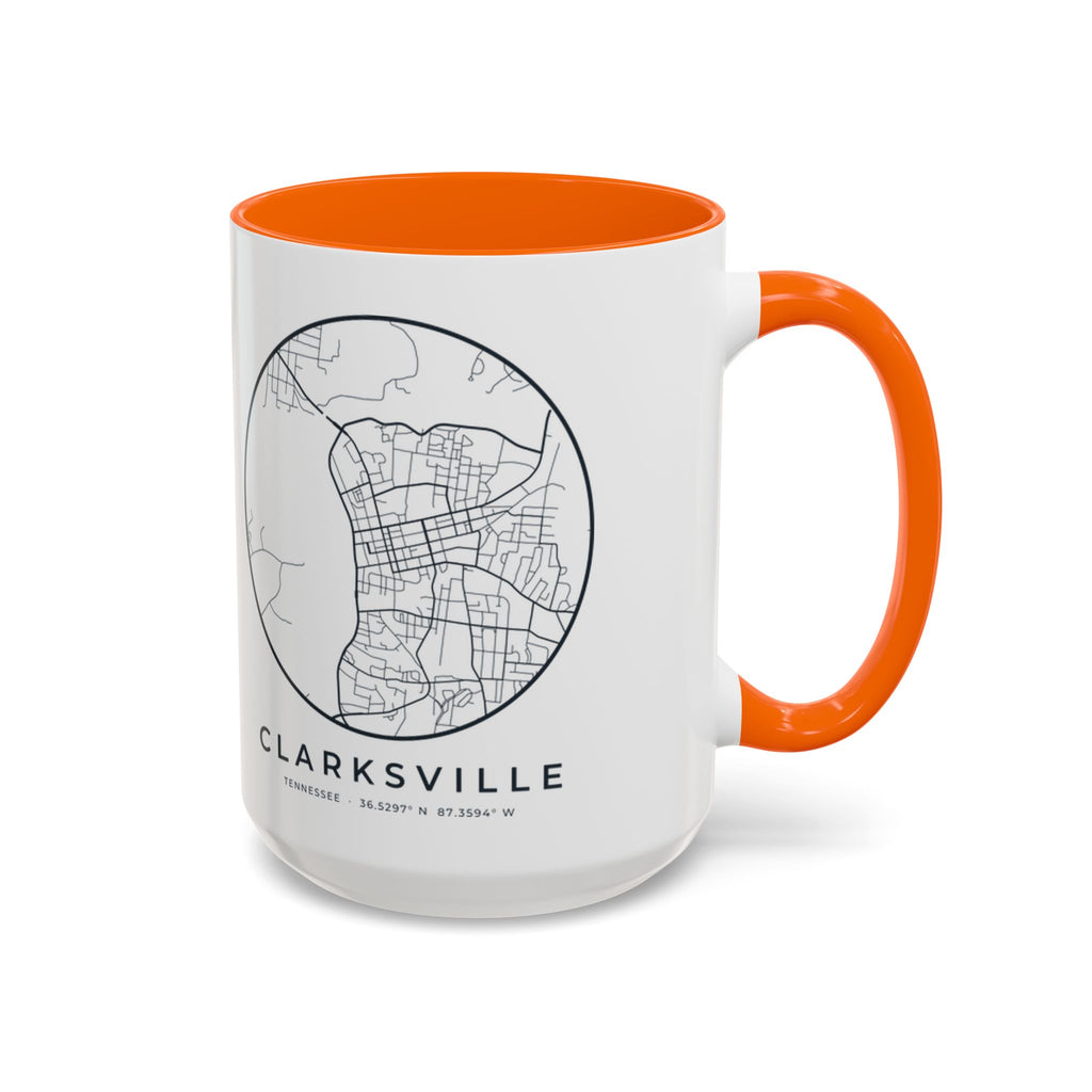 Clarksville Street Map Accent Mug