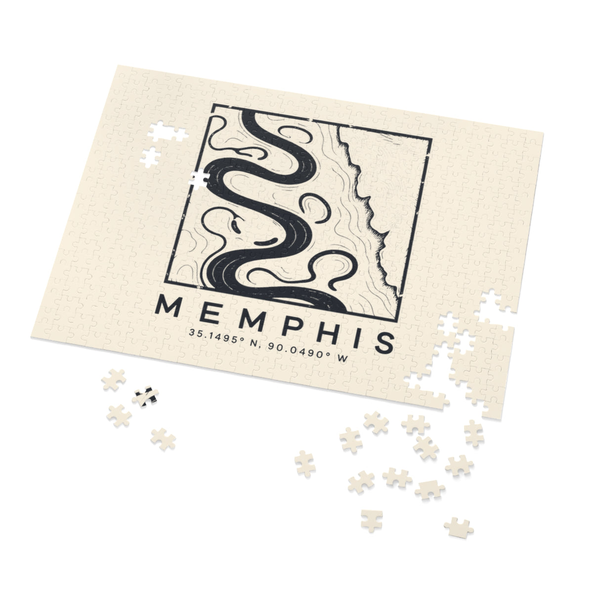 Memphis Topo Map Puzzle