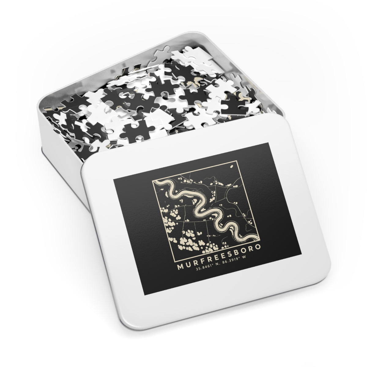 Murfreesboro Topo Map Puzzle (Black)