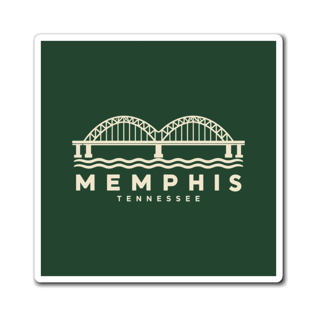 Memphis Hernando de Soto Bridge Magnet (Forest Green)