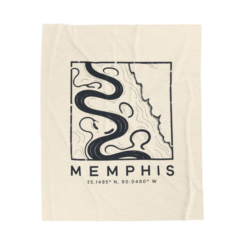 Memphis Topo Map Blanket
