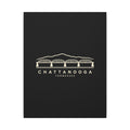Chattanooga Walnut Street Bridge Canvas Print (Black)