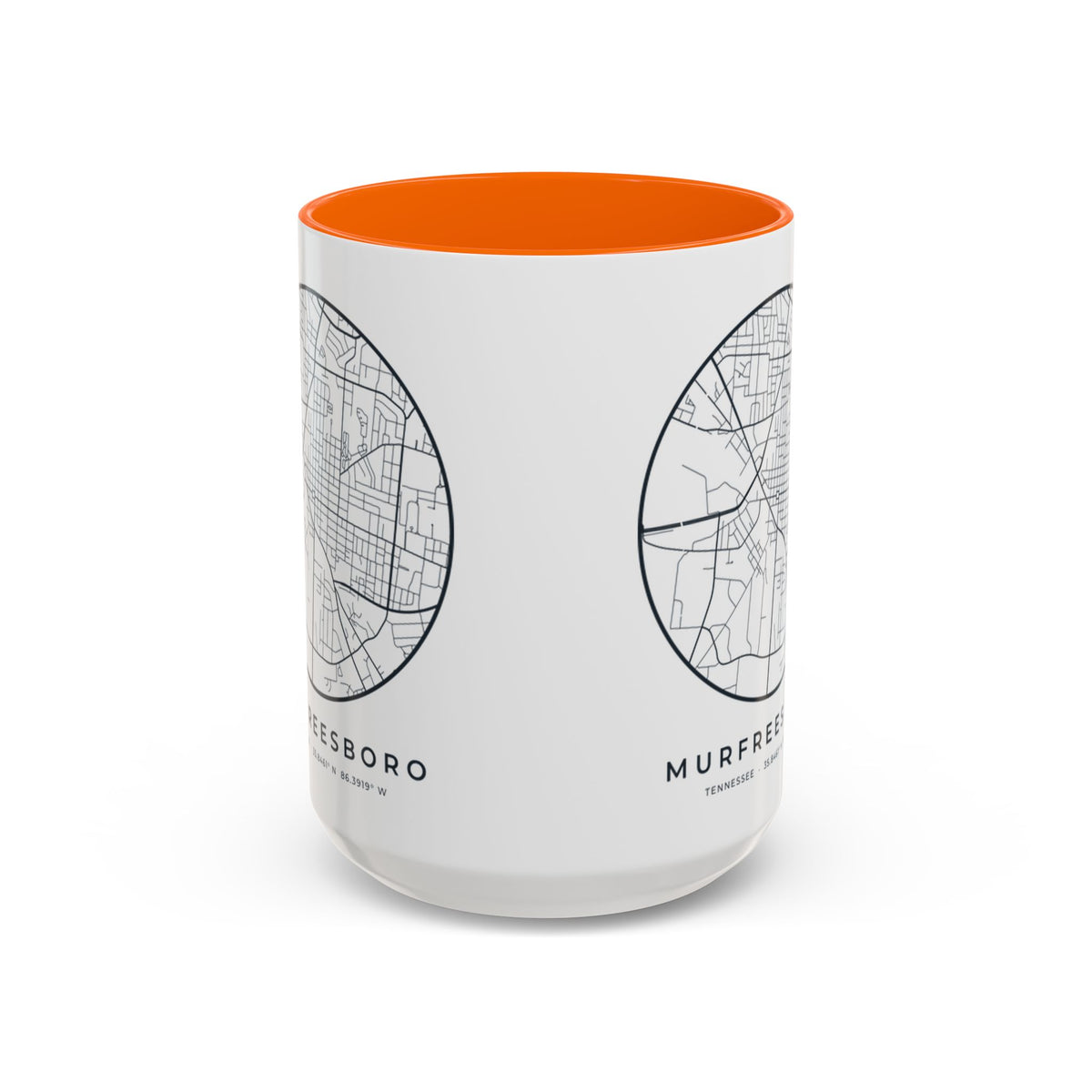 Murfreesboro Street Map Accent Mug