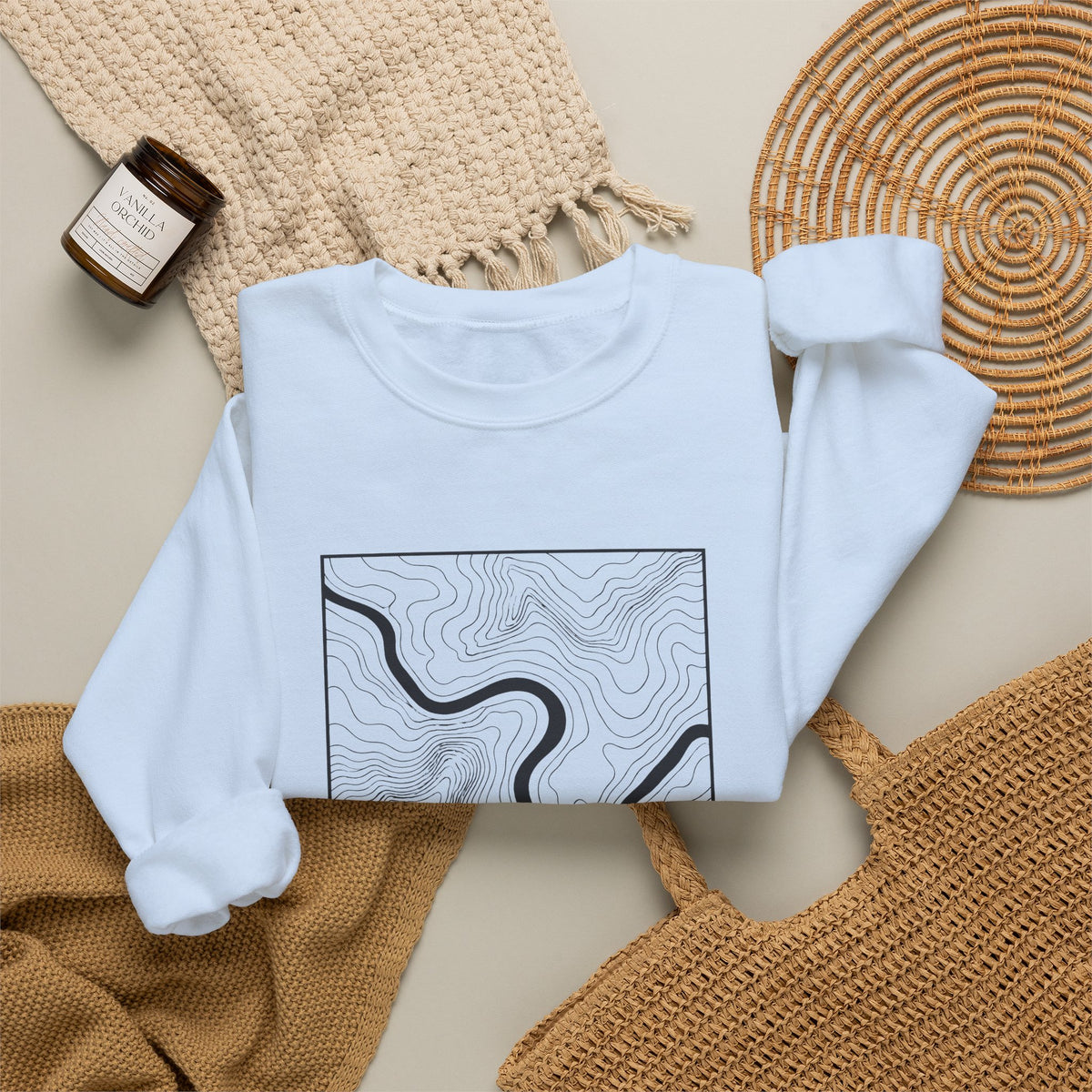 Chattanooga Topo Map Crewneck Sweatshirt