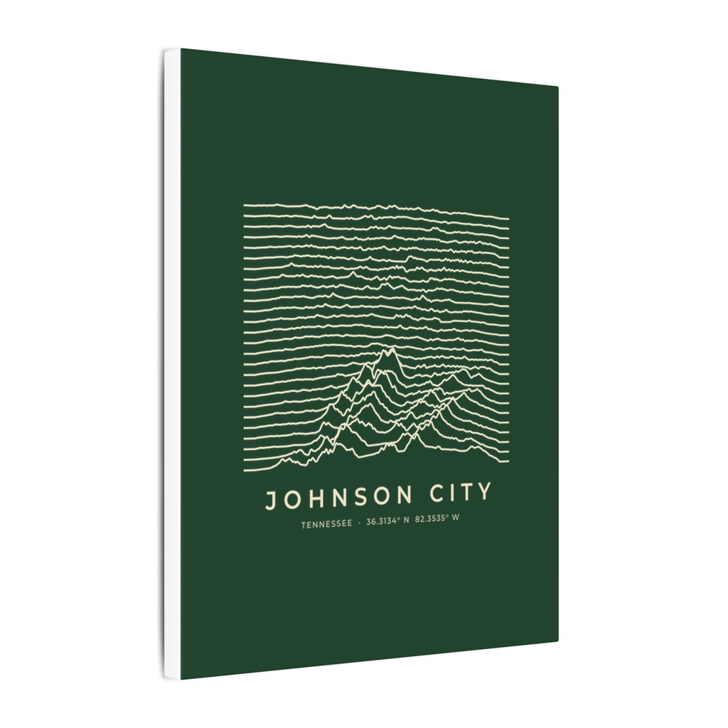 Johnson City Ridgeline Canvas Print (Forest Green)
