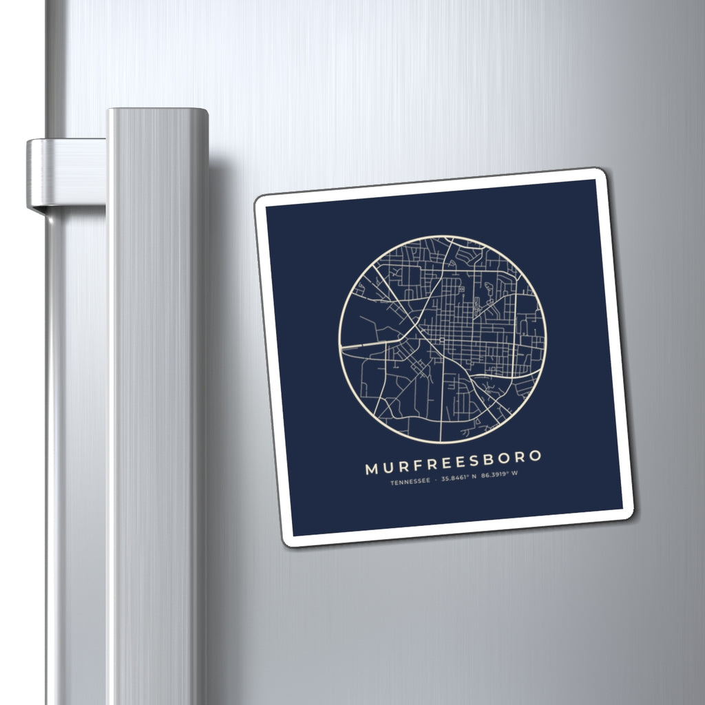 Murfreesboro Street Map Magnet (Navy)