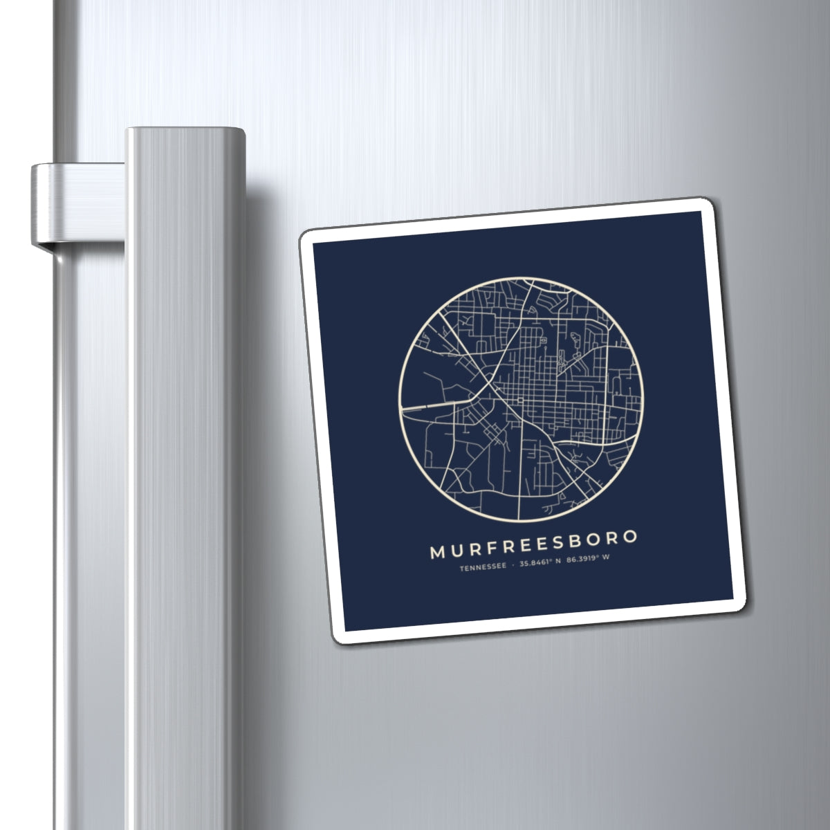 Murfreesboro Street Map Magnet (Navy)